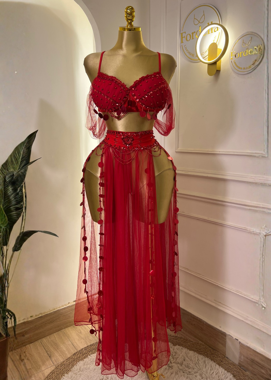 Rubis Passion Rouge : Costume de Danse Orientale
